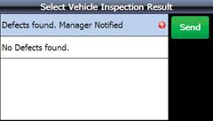 If the Select Driver Logon Status screen appears, touch the description that best describes your current status (e.g. Other Work). Note: Driving is the default Driver Logon Status.