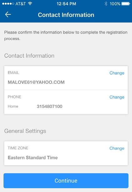 Changes you make to your contact information will update the information we have on file for you.