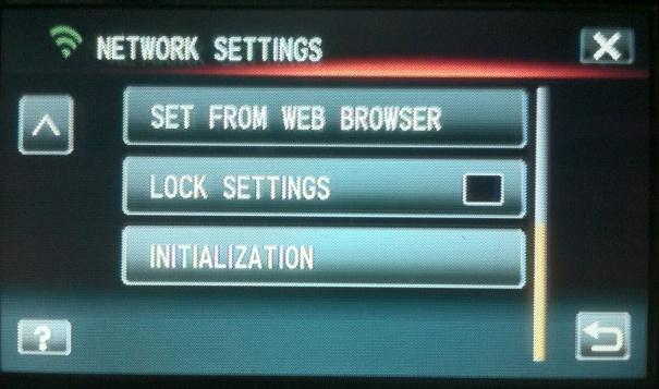 Set From Web Browser: Instead of adjusting settings from the Everio LCD screen,