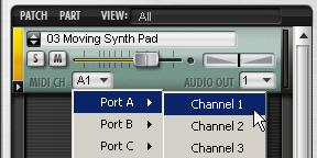Adjusting Cutoff Adding a Sampler Part 1 Click the Browser Page tab to display the Browser in the Parameter panel. 2 Drag the part 02 High String Guitar.
