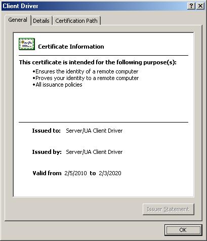 OPC UA Configuration Manager Help 12 Certificate Exchange When using OPC UA as a