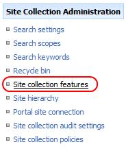 collection, then click "Site Settings": SharePoint