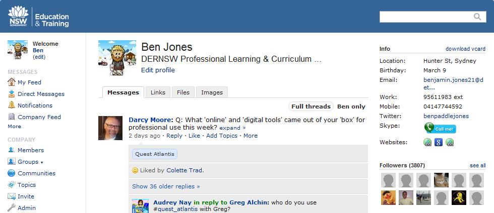 PROFILE Your profile is what people look at to find out more about you, to contact you directly or to find more of your online presence.
