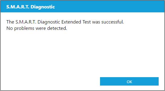 Tools If the test is successful, the progress status changes to a green, test complete message. If the test is unsuccessful, click the provided link to go to the test details.