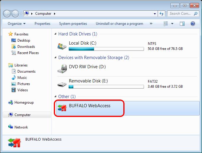 Using WebAccess Once the initial settings are completed, WebAccess for Windows can be used as shown below.