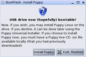 Installing Puppy on USB Flash Disk - 5 Wait until the formatting ends