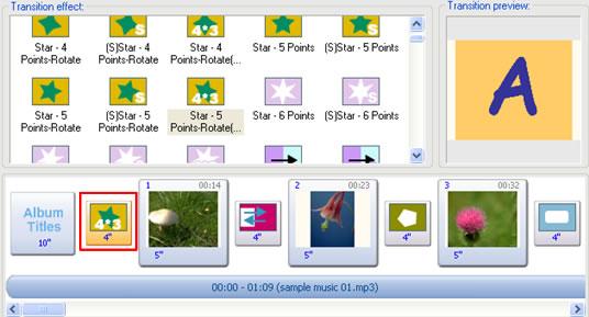 In Photo DVD Maker, you can create your slideshow more quickly and conveniently with dragging and dropping. Here, you can see where you may use drag-and-drop in Photo DVD Maker. 1.
