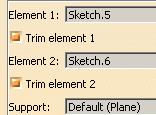 Assemble Result - Geometry Creation Tools (1/2) The following table sums up the tools which give assembled output in the specification tree Tool Description Option Illustration By activating Trim