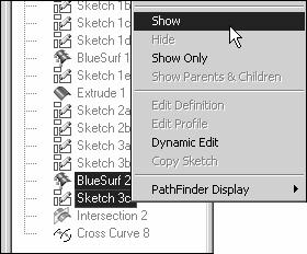 Chapter 2 Creating and Editing Curves Show the following features in EdgeBar.