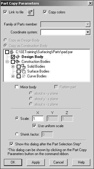 Chapter 4 Additional Surfacing Commands On the ribbon bar, click Finish. Notice the Part Copy is now listed in EdgeBar.