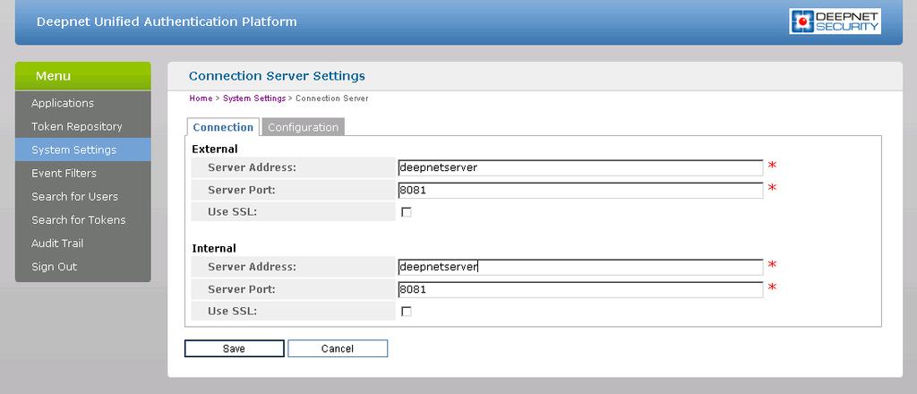 Connection and Authentication Settings Servers Ensure that the Communication Server, Connection Server and Authentication Server are properly configured.