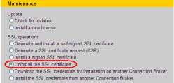 Chapter 18: Maintaining the Connection Broker uninstall the default Leostream certificate. 3. Click Next. The Uninstall the SSL certificate page, shown in the following figure, opens. 4.