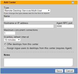 Chapter 5: Understanding Connection Broker Centers 19. Enter a name for the multi-user center in the Name edit field. 20. Enter the hostname or IP address in the Hostname or IP address edit field. 21.