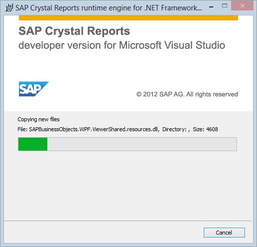 18. The installer will now install SAP Crystal