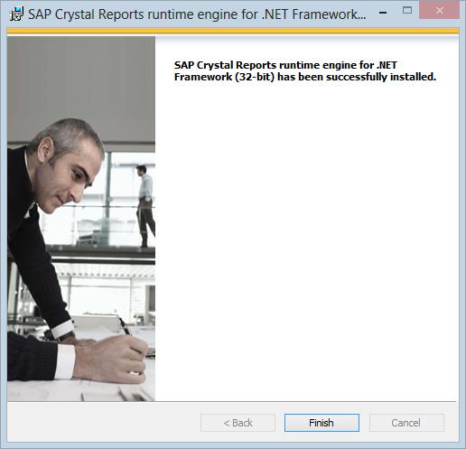 19. When SAP Crystal Reports installion is complete, click
