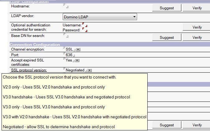 I FIXED POODLE BUT BROKE LDAP The Poodle updates remove SSLv2 from the Server code, but from the Directory assistance LDAP Tab there are still options for sslv2 handshakes when Domino is acting as