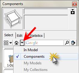 Your door and window components should be found here if you followed the instruction on the DS Sketch3D FAQ page.