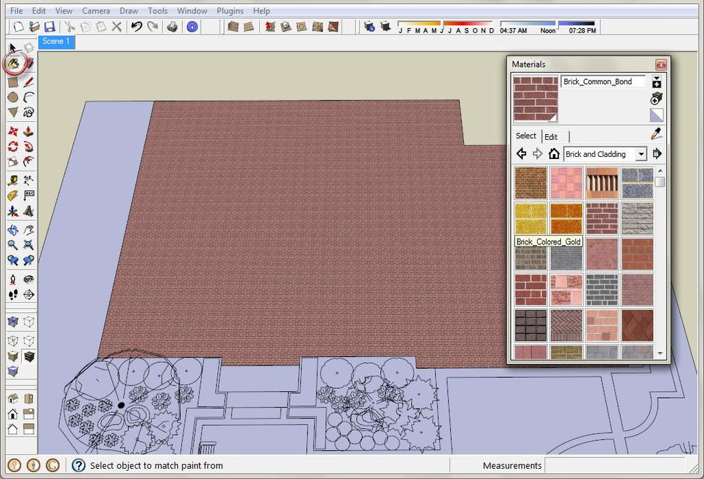 2. Next, use the Push/Pull tool to pull the house surface up into a 3D shape.