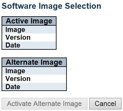 constitute an error. Object Description Image The flash index name of the firmware image. The name of primary (preferred) image is image, the alternate image is named image.bk.