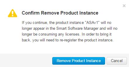 Inventory Remove Product Instances You can also remove product instances. Under Actions click on Remove. A pop-up window will display and you will have to confirm this action: Remove Product Instance.
