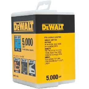 Staples and Brads Dewalt Heavy-Duty Contractor Pack Staples Part # Length Pack Size DWHTTA7055 5/16" 5000 DWHTTA7065 3/8" 5000
