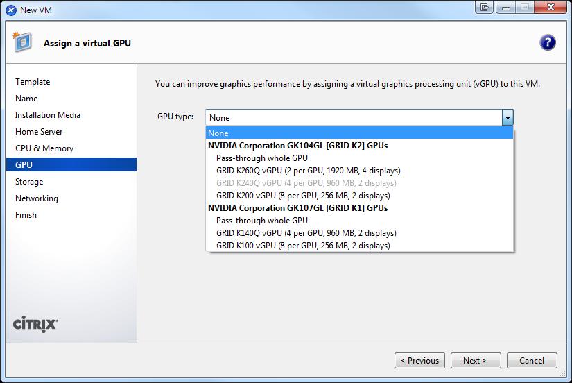 Create a Virtual GPU or GPU Pass-Through Enabled VM Note: Customers using Intel GPU Pass-through feature should first refer to the section Enabling Intel GPU Passthrough for additional configuration,