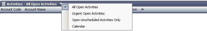 d. Activities List The Activities List functions as your suspense or To-Do list and will display any activities that are due.