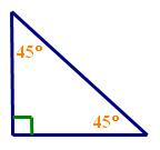 Chapter 9 Right Triangles Special Triangles The relationship among the lengths of the sides of a triangle is dependent on the measures of the angles in the triangle. For a right triangle (i.e., one that contains a 90⁰ angle), two special cases are of particular interest.