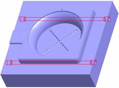 feature is used to create cooling channel in the mold components.