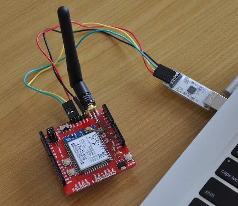 Step2:Connect USB-TTL module and WiFi shield www.tinyosshop.