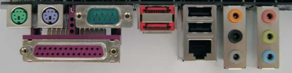 1.5 ASRock 8CH_eSATAII AII I/O 1 2 3 4 5 6 7 8 13 12 11 10 9 1 Parallel Port 8 Microphone (Pink) 2 RJ-45 Port 9 USB 2.