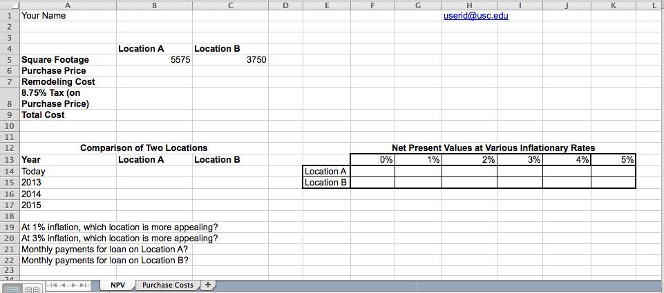 In this exercise, you will learn how to use Excel as a tool to make these kinds of informed decisions. For this part of the project, you will be assessing the expansion of your business.