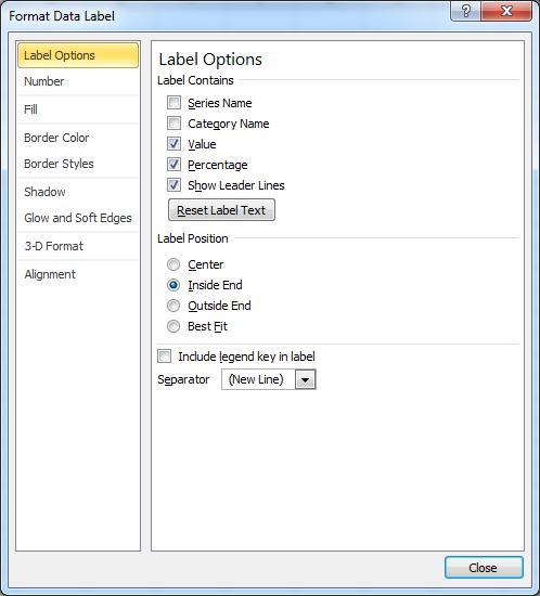 8. In the Axis Labels window, for the Axis Label range go to Location A Financials worksheet and select cells A6:A9. Click the OK button. 9. In the Select Data Source window, click the OK button. 10.