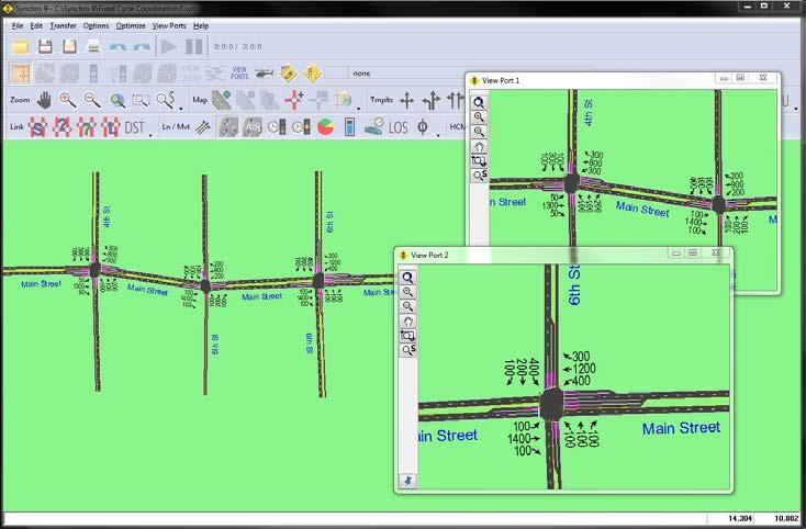View Ports Users have the ability to create up to four (4) View Ports within the Synchro Map View Window.