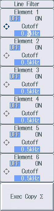 1.13 Setting Line Filters This section explains the following settings for line filters: Turning line filters on and off Cutoff frequency Line Filter (LINE FILTER) in the features guide Line Filter