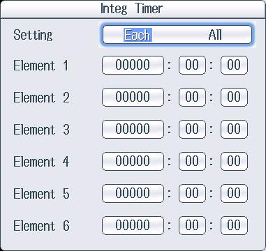 (Integ Set) in the features guide Integ Menu Press INTEG and then the Integ Set soft key to display the following menu. Set the integration mode (Normal, Continuous, R-Normal, R-Continuous).