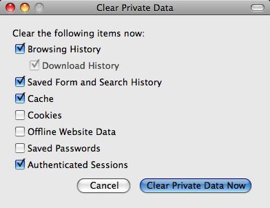 on Clear Private Data