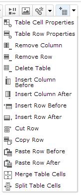 Adjust the desired properties. 5. Click Update. Inserting or Deleting Table Rows or Columns 1. Click anywhere within your table. 2.