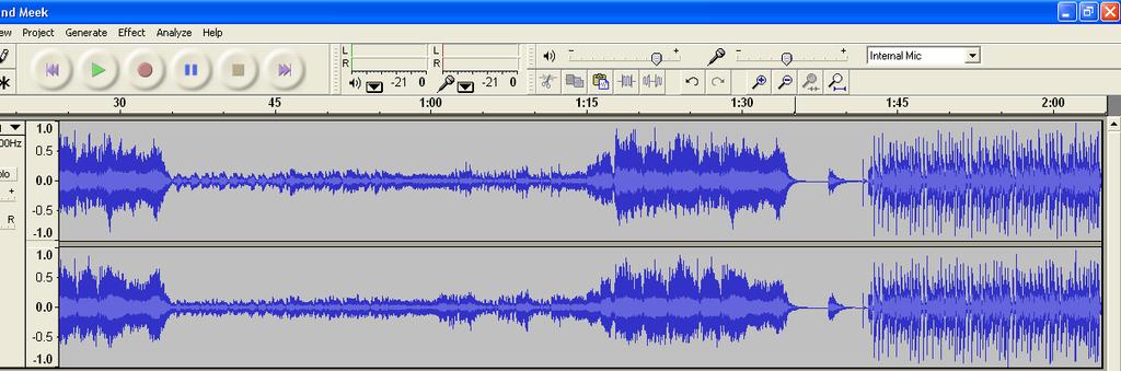 Notice how both songs are now in the same session (row.) You can add Voice Narration: You can also use a microphone and record your voice to mix with the music for your video.