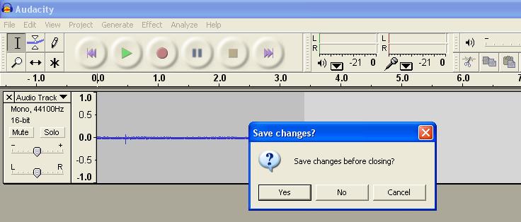 With Audacity still open, locate the MP3 file and play to make sure it turned out like you wanted. Meanwhile, it will return you to the recording again (which has already been exported.