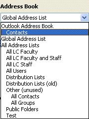 NCMail: Outlook 2007 Email User s Guide 19 Contacts (in older versions of Outlook Personal Address Book) How can you create your own automatic address list for someone who is not on the NCMail