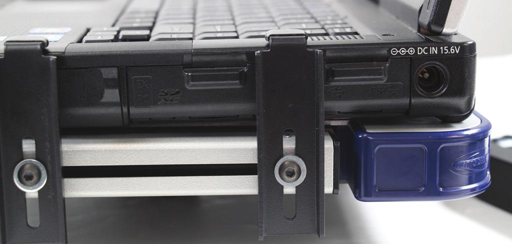 PRODUCT CUSTOMIZATION: (continued from page ) 5.) Carefully turn A-MOD Desktop and laptop over and re-tighten the () Side Tray Adjustment Screws on the bottom tray.