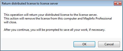 Troubleshooting a Distributed or Borrowable License You will see the following issues after upgrading MapInfo Pro with a distributed or borrowable license if the License Server has not been upgraded