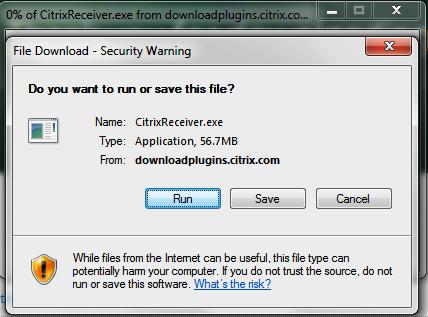 Internet Explorer 6/7/8: (click on the bar then click on Download File, then click on Run ) Internet Explorer 9/10/11: 4.
