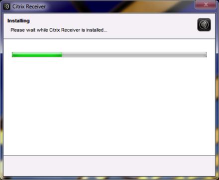 Citrix Receiver will install