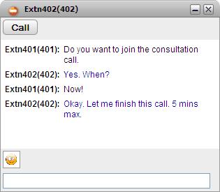 9.2 Instant Messaging Other Users one-x Portal for IP Office allows you to have instant message chat sessions with other users currently using one-x Portal for IP Office.