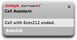 one-x Call Assistant: Call Handling 12.12.3 Holding a Call You can use the one-x Call Assistant pop-up to hold calls. Held callers hear music on hold if available.