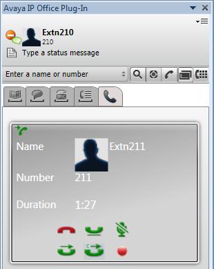 Avaya IP Office Plug-in for Microsoft Outlook: Call functions 13.7.2 Answering a call To answer a call: 1.