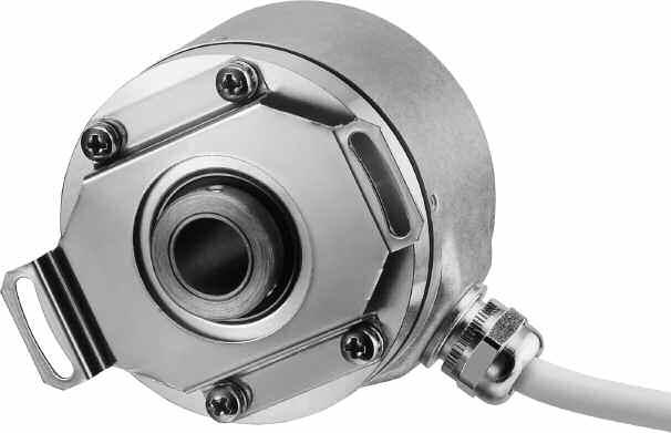 Incremental hollow shaft encoder Up to 10 000 ppr Through hollow shaft and hubshaft up to 12 mm (14 mm optional) Optimized stator coupling Applications: Feedback for asynchronous motors, industrial