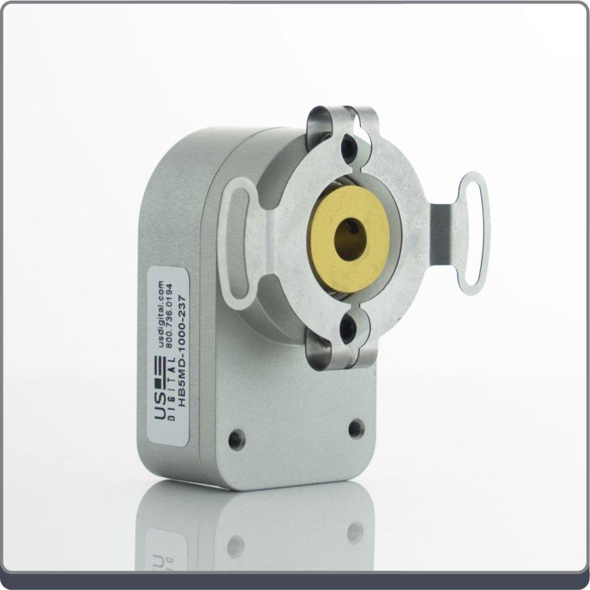 Description HB5M Page 1 of 6 The HB5M is a hollow bore (hollow shaft / thru-bore) optical encoder with a machined aluminum enclosure and a clear anodized protective finish.